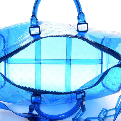 Louis Vuitton PVC Monogram Keepall Bandouliere 50 Blue 5 of 9