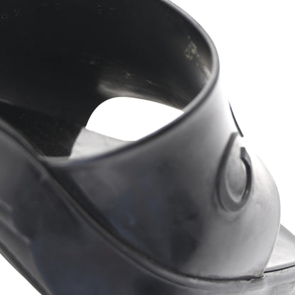 Gucci Rubber Gucci Logo Womens Platform 20/60mm Slide Sandals 37 Black 9 of 9