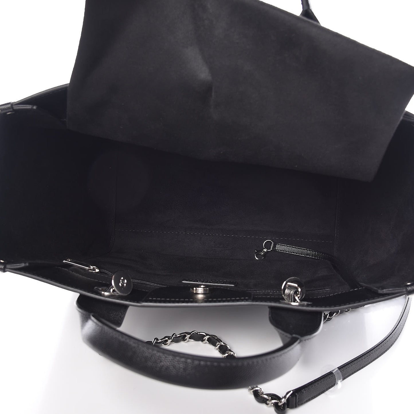 Caviar Small Studded Deauville Tote Black