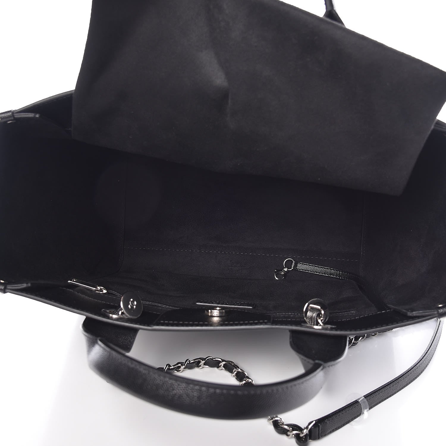 Chanel Caviar Small Studded Deauville Tote Black 7 of 9
