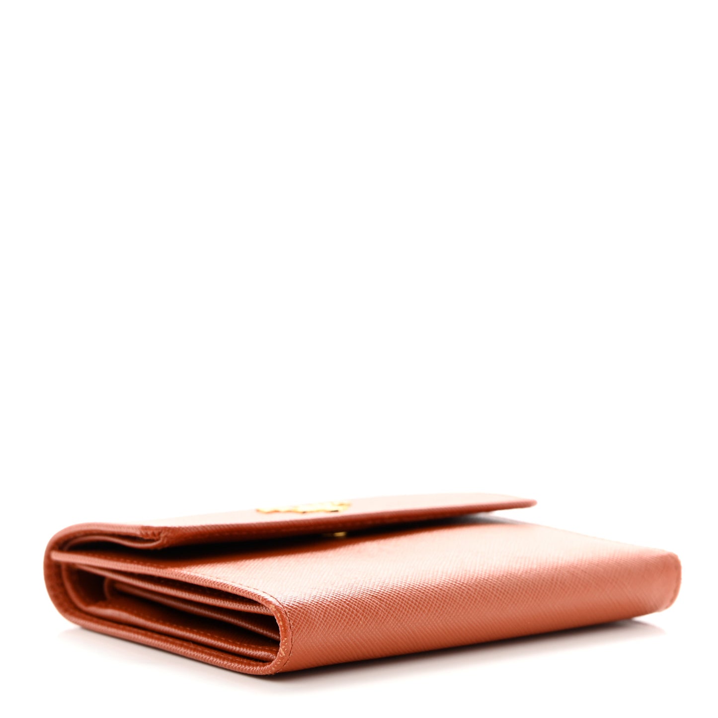 Saffiano Metal Flap Wallet Rame