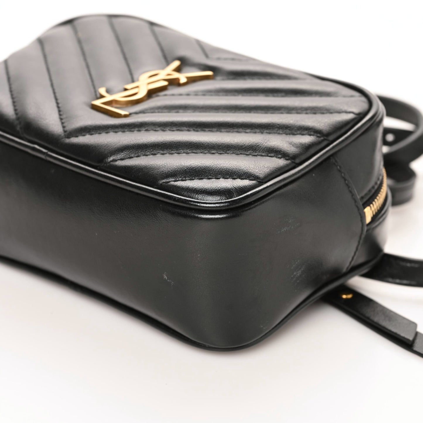 Calfskin Matelasse Monogram Lou Belt Bag Black
