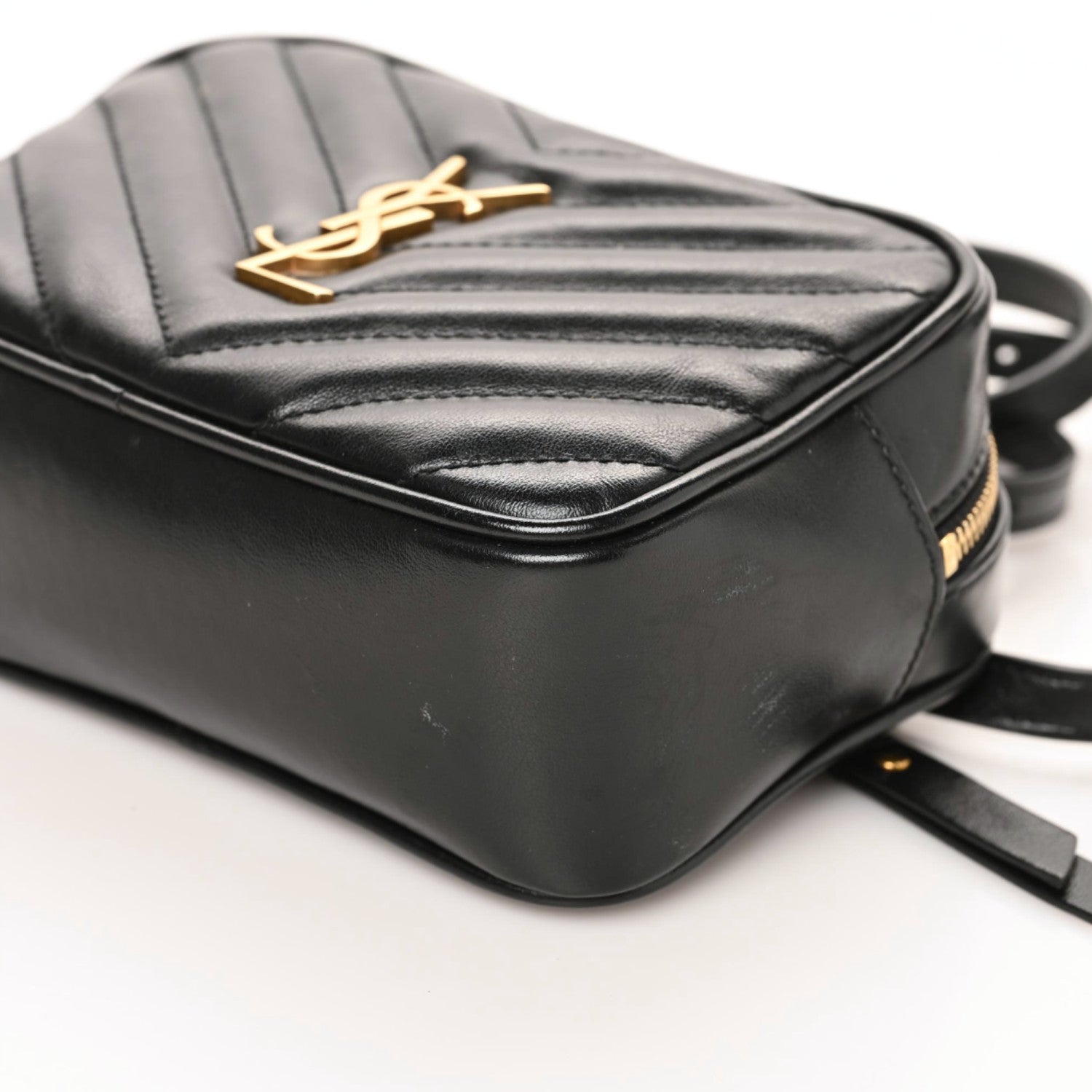 Saint Laurent Calfskin Matelasse Monogram Lou Belt Bag Black 6 of 8
