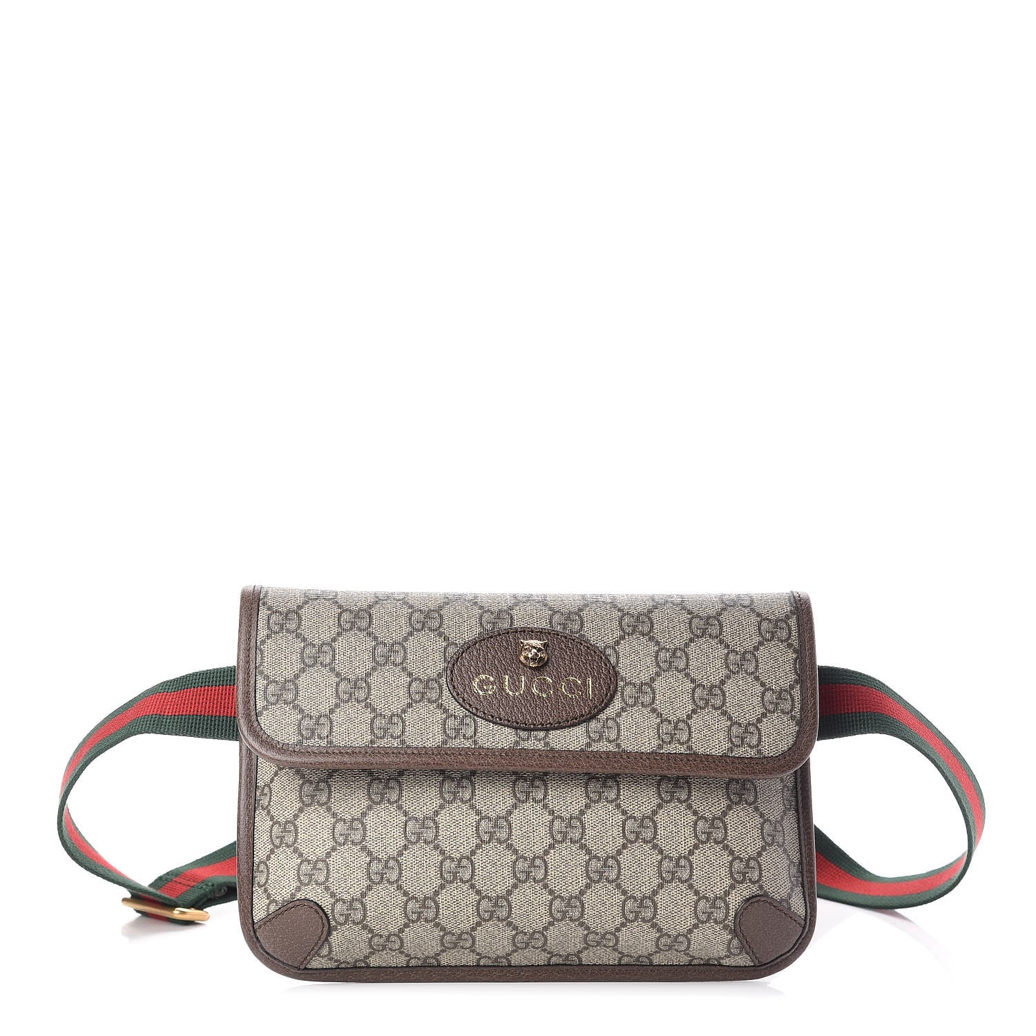 Gucci GG Supreme Monogram Neo Vintage Web Belt Bag Brown 1 of 9