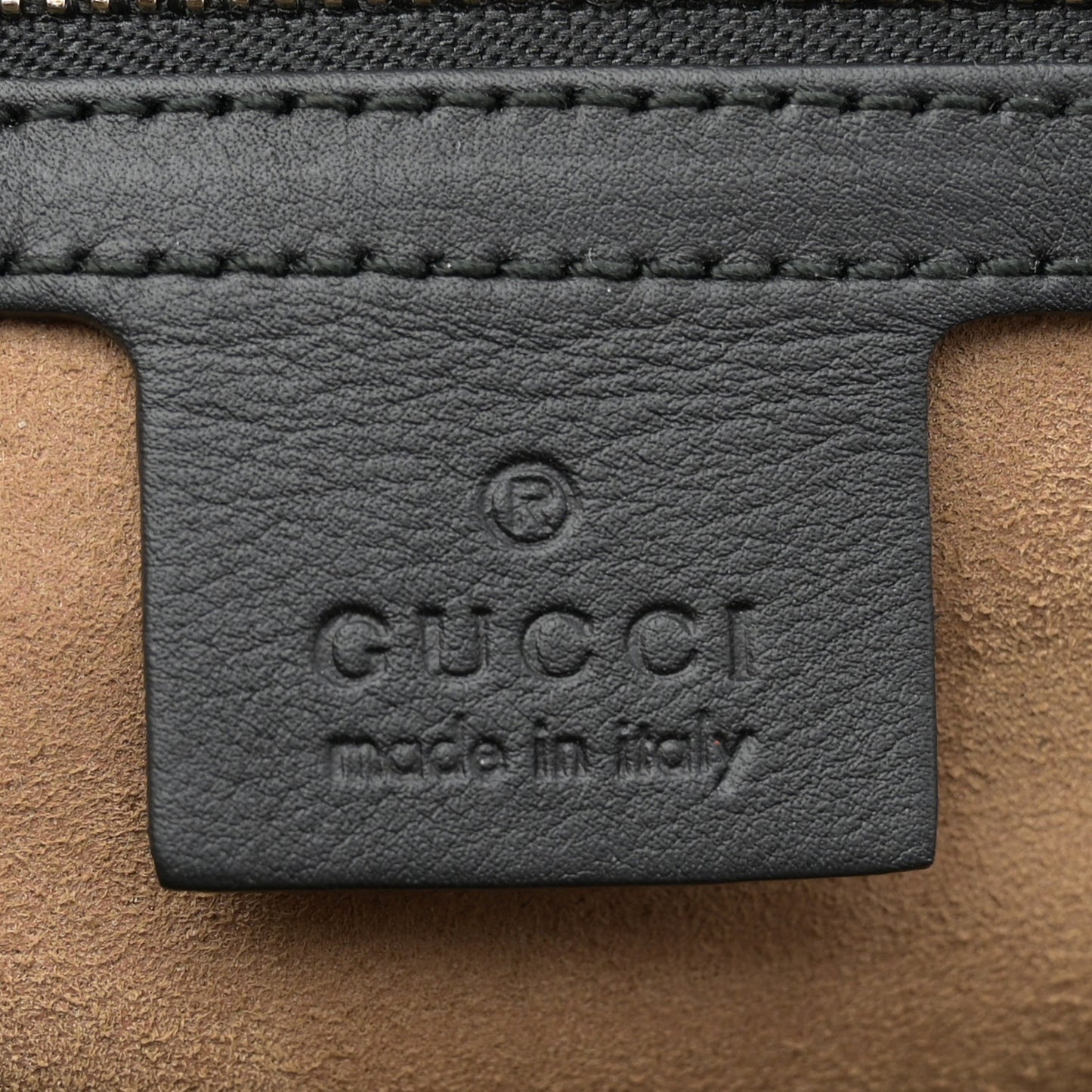 GG Supreme Monogram Calfskin Medium Padlock Shoulder Bag Beige Black Cuir