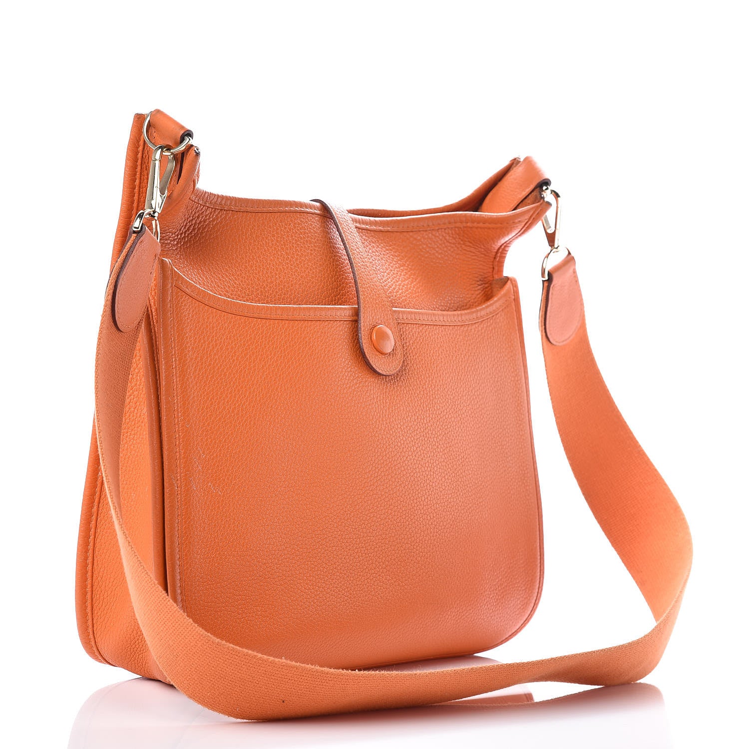 Hermes Taurillon Clemence Evelyne II PM Orange 3 of 11