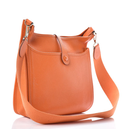 Hermes Taurillon Clemence Evelyne II PM Orange 3 of 11