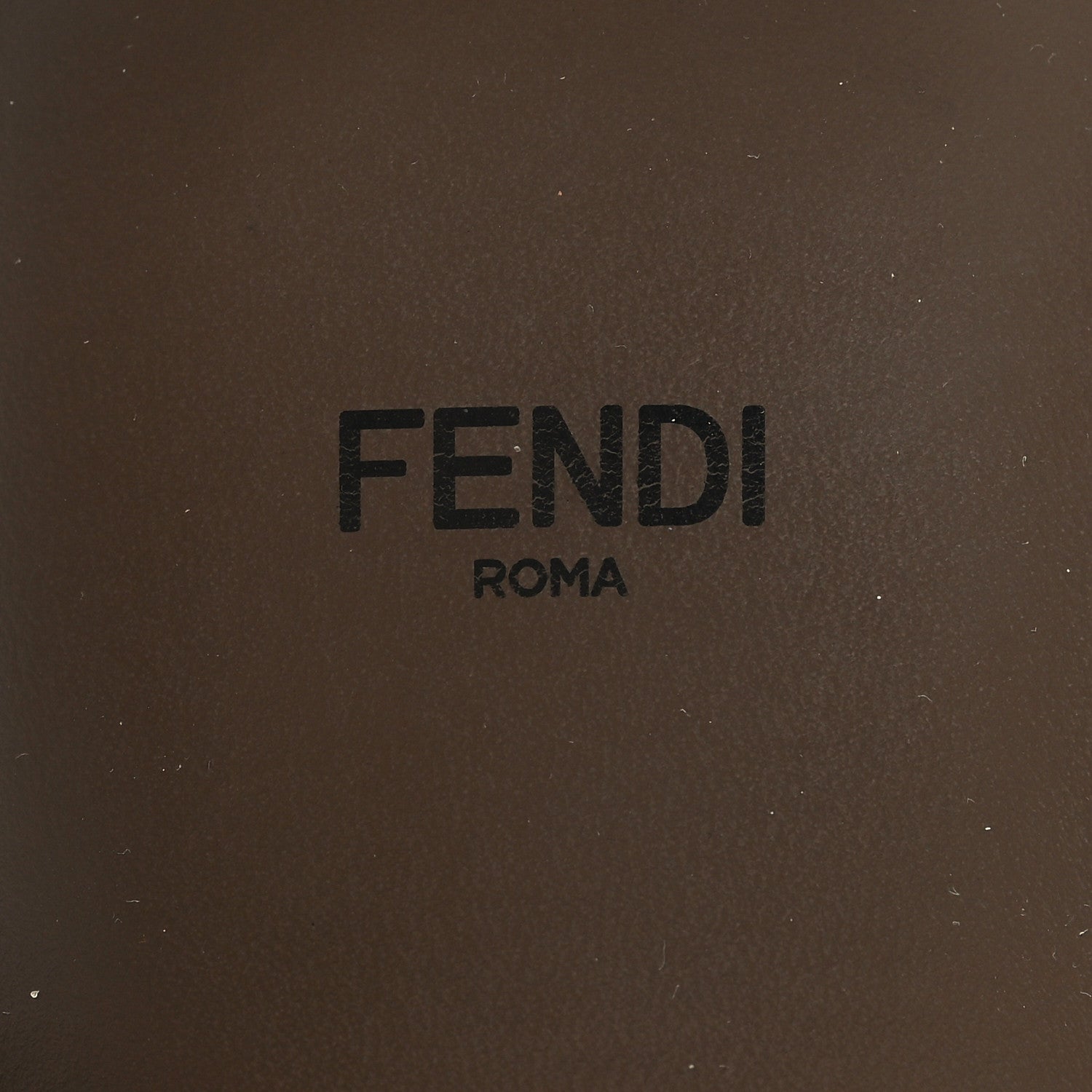 Fendi Calfskin FF Embossed Pearland Slide Sandals 38.5 Tobacco Moro 8 of 8