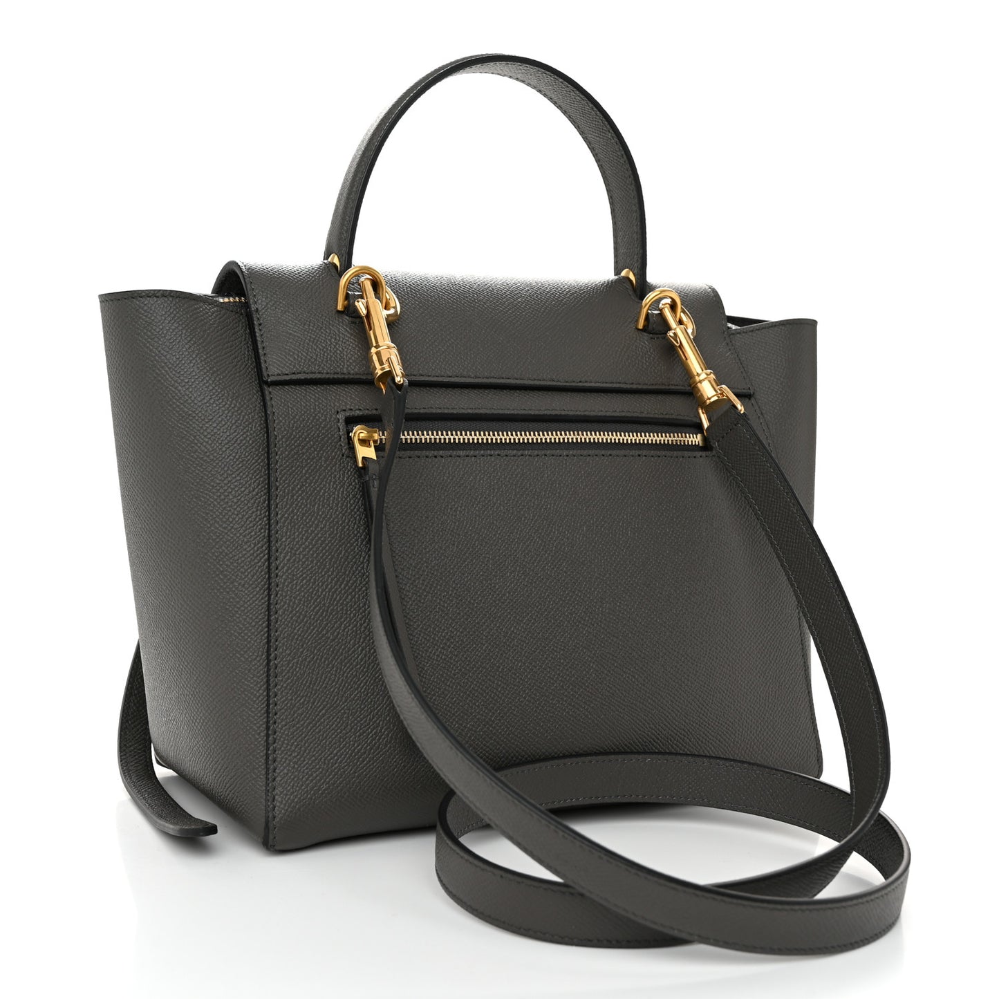 Grained Calfskin Micro Belt Bag Grey