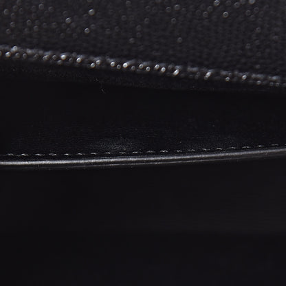 Saint Laurent Grain De Poudre Monogram Cassandre Clutch Black 7 of 9