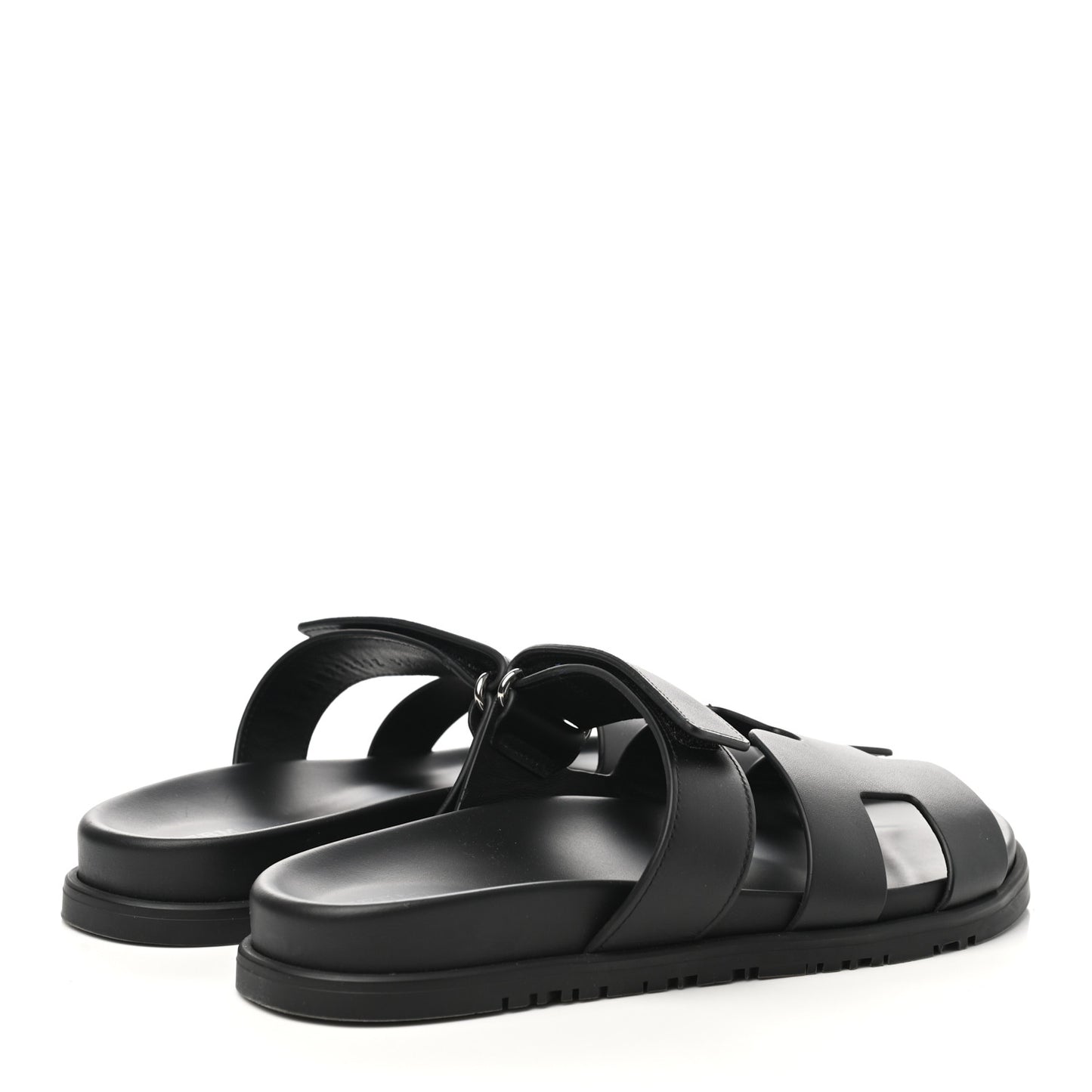 Calfskin Womens Chypre Sandals 38.5 Black