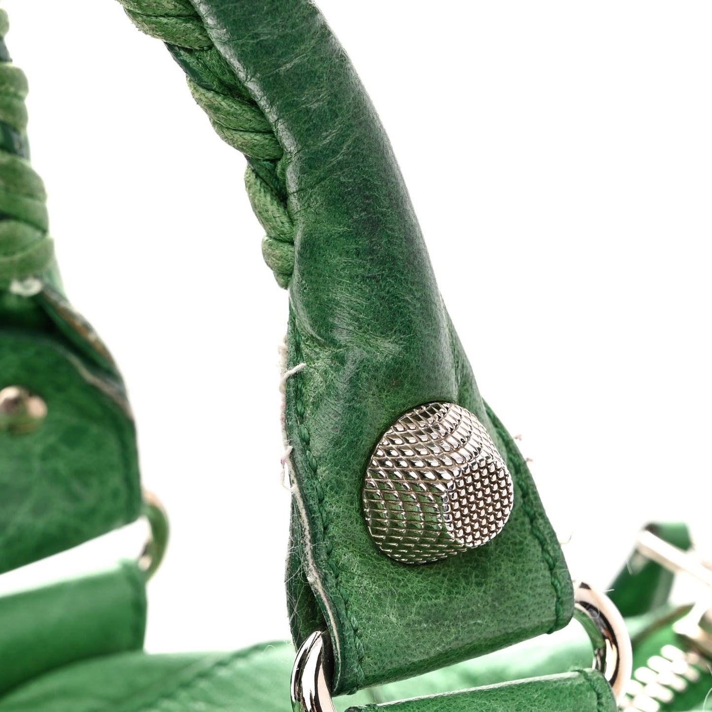 Agneau Giant 21 Silver Hardware Work Vert Gazon