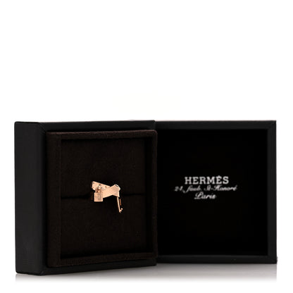 Hermes 18K Rose Gold Kelly Gavroche Ring 51 5.75 6 of 6