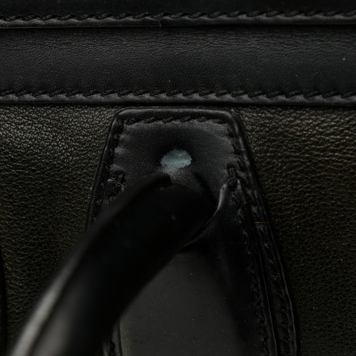 Smooth Calfskin Mini Bi-Color Luggage Forest Black