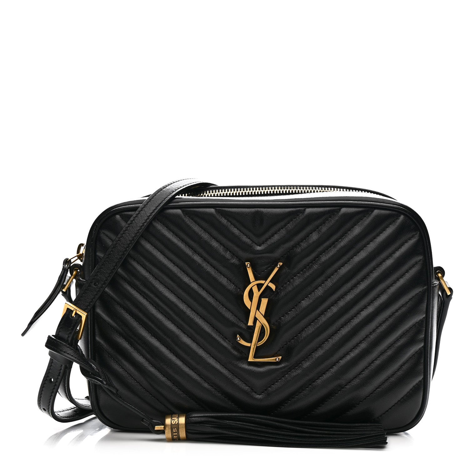 Saint Laurent Calfskin Matelasse Monogram Lou Camera Bag Black 1 of 10