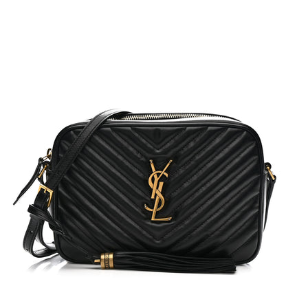 Saint Laurent Calfskin Matelasse Monogram Lou Camera Bag Black 1 of 10
