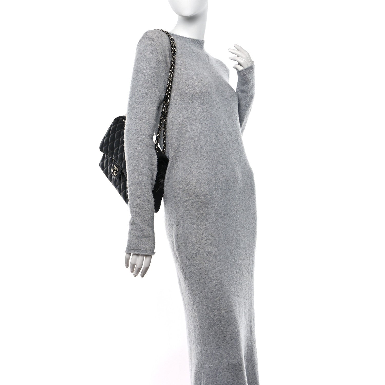 Chanel Caviar Quilted Jumbo Double Flap Black 2 of 10