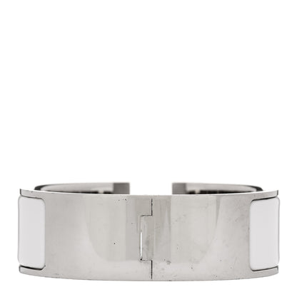 Hermes Enamel Wide Clic Clac H Bracelet PM White 2 of 3