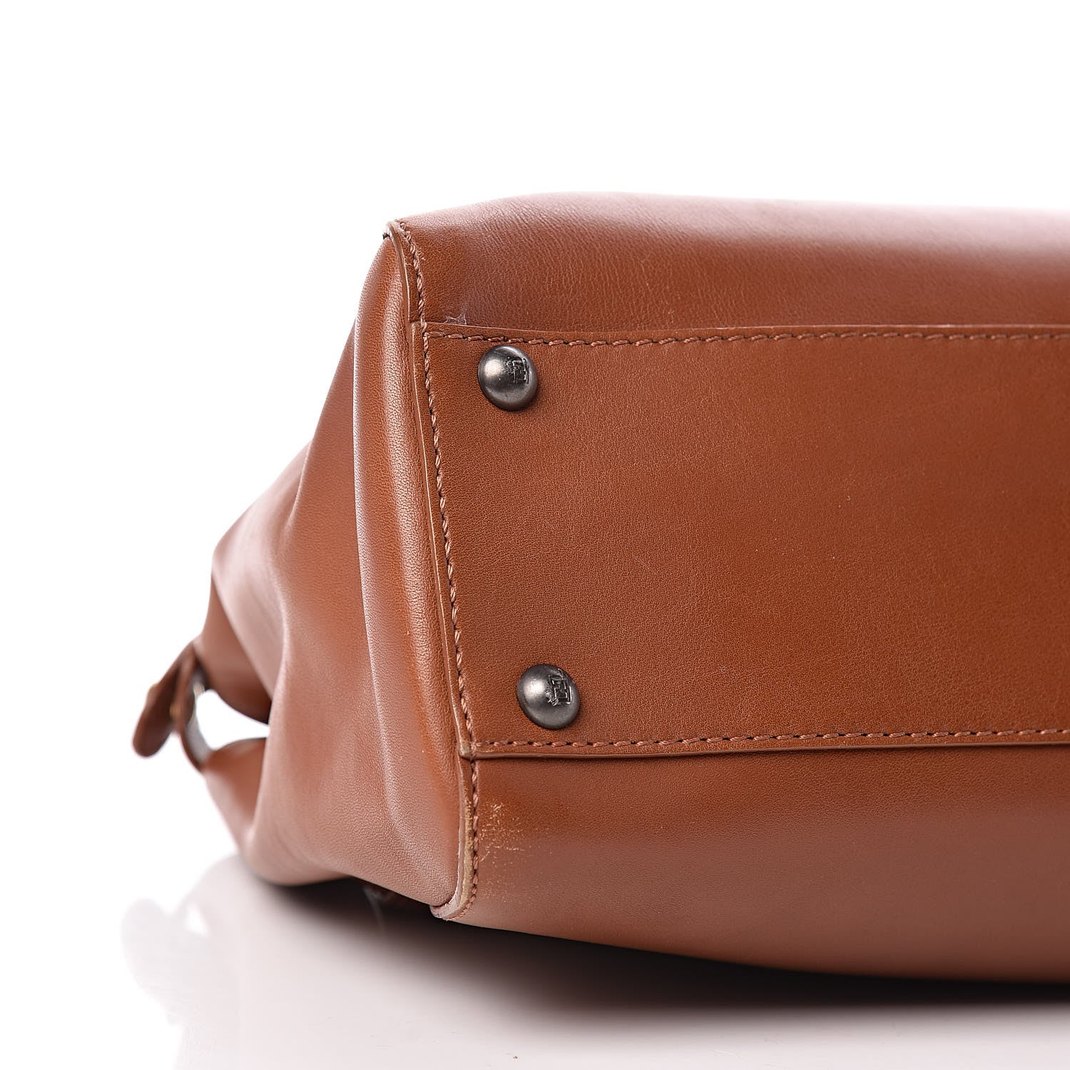 Fendi Vitello Suede Medium Peekaboo Iconic Satchel Cuoio Rame Moro 8 of 22