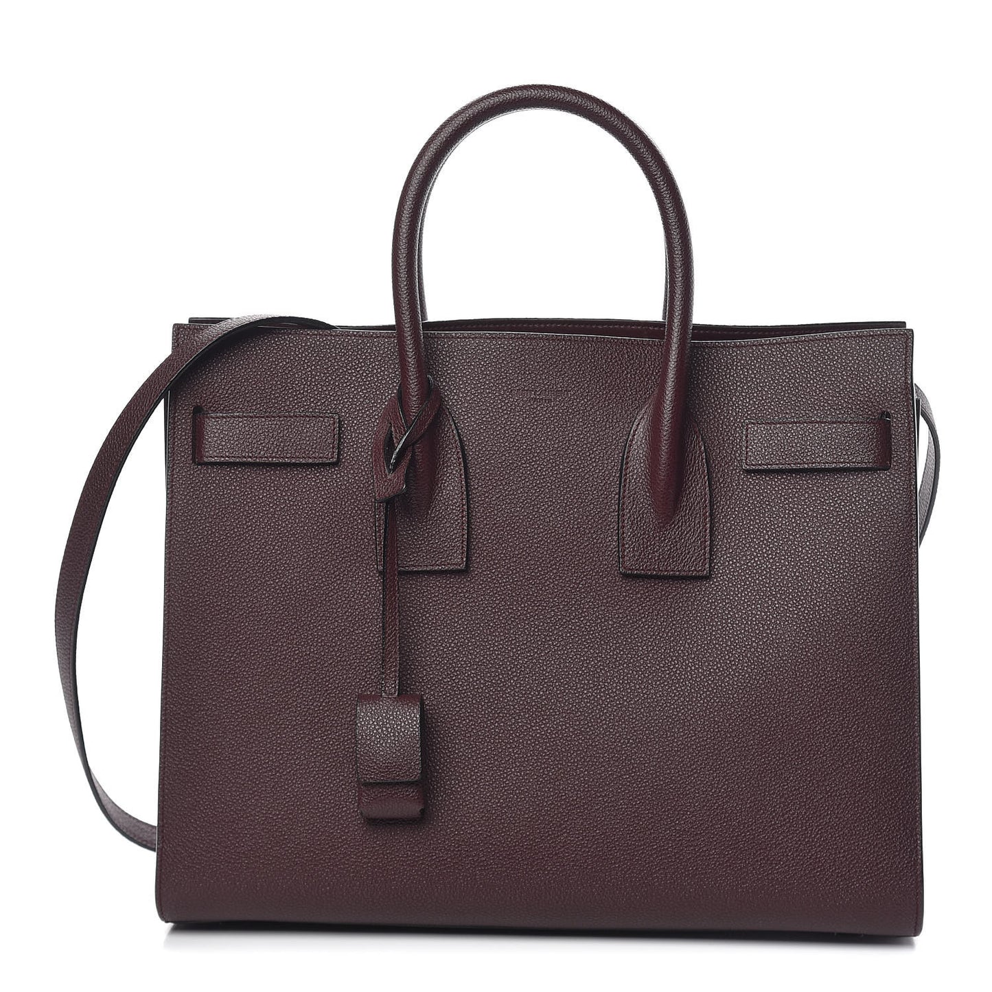 Grained Calfskin Small Classic Sac De Jour Amaranto