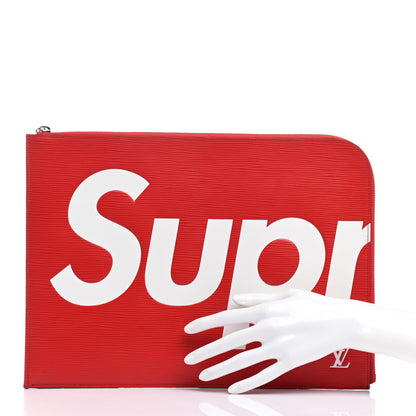 Louis Vuitton X SUPREME Epi Pochette Jour GM Red 2 of 9