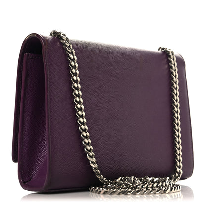Saint Laurent Grain De Poudre Small Monogram Kate Satchel Armaranto 3 of 11