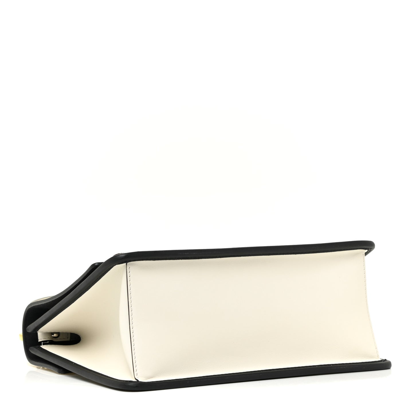 Vitello Century Velvet F is Fendi FF Embroidered Kan I Shoulder Bag White Black