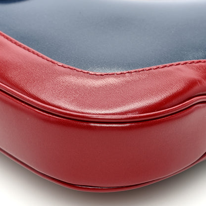 Gucci Boarded Dyana Lux Calfskin Bi-Color Small Jackie 1961 Hobo Burgundy Navy 9 of 9