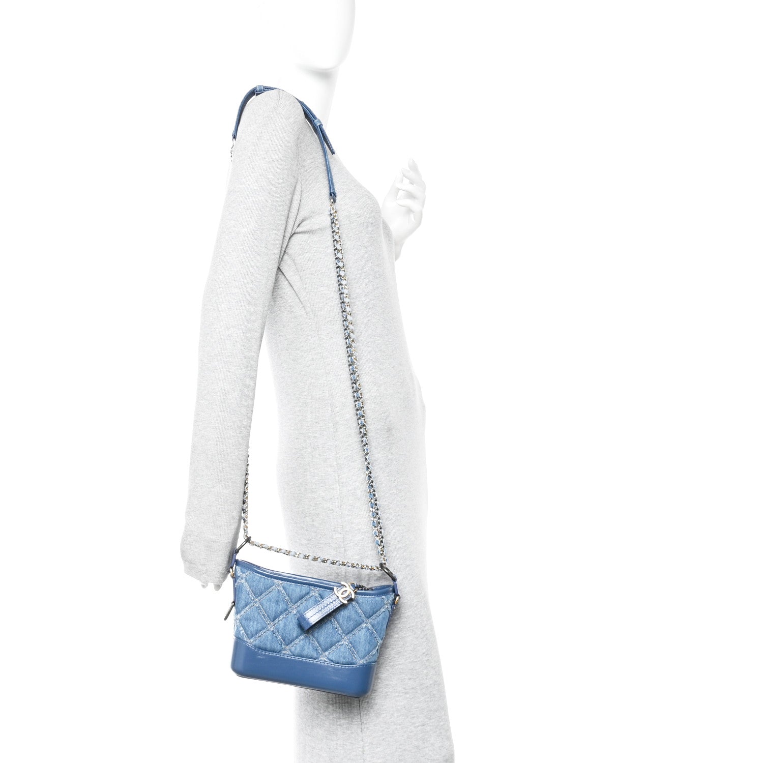 Chanel Denim Calfskin Small Gabrielle Hobo Blue 1892666 – FASHIONPHILE