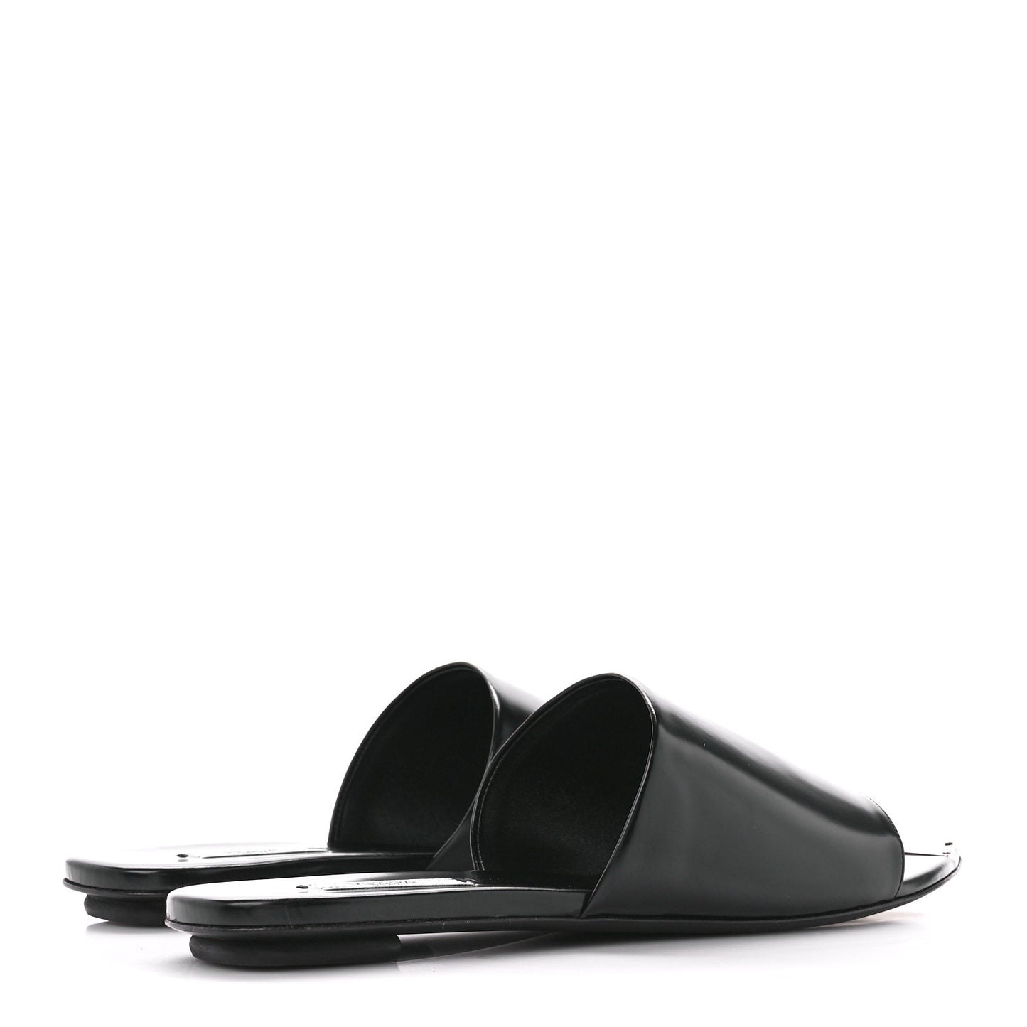 Spazzolato Metal Triangle Logo 5mm Slide Sandals 39 Black