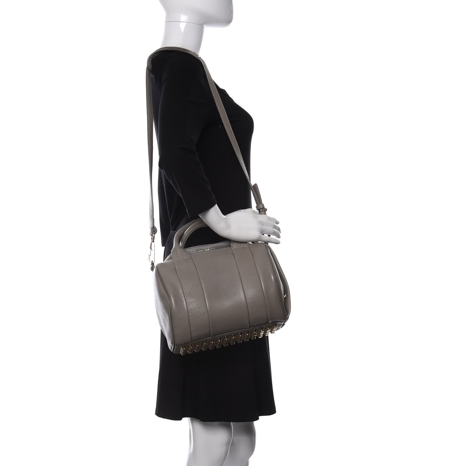 Alexander Wang Pebbled Lambskin Rockie Oyster Pale Gold Hardware 2 of 8