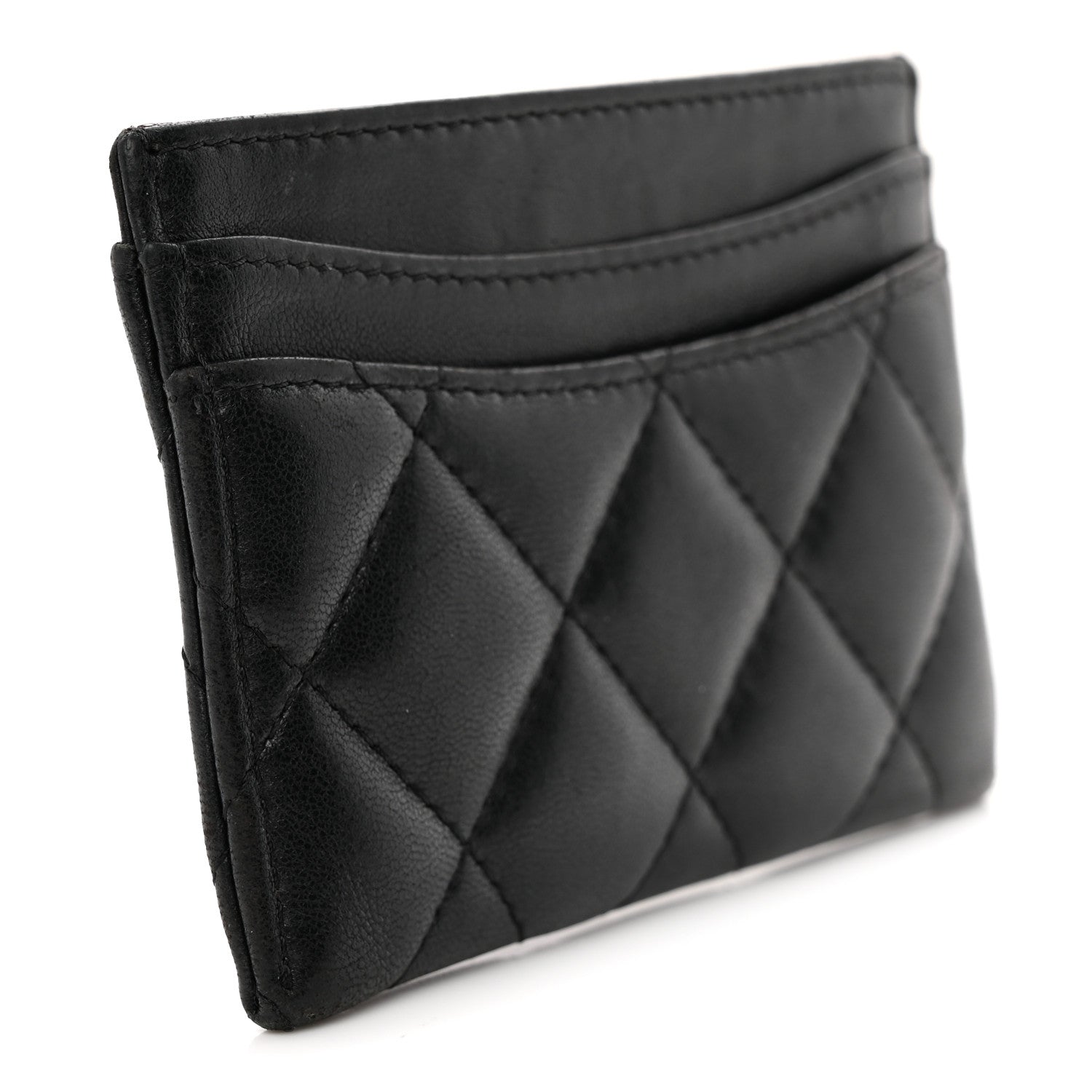 Chanel Lambskin Quilted Card Holder Black 3 of 9