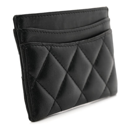 Chanel Lambskin Quilted Card Holder Black 3 of 9