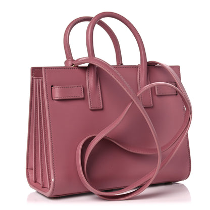 Saint Laurent Calfskin Small Sac De Jour Dark Rose 3 of 19