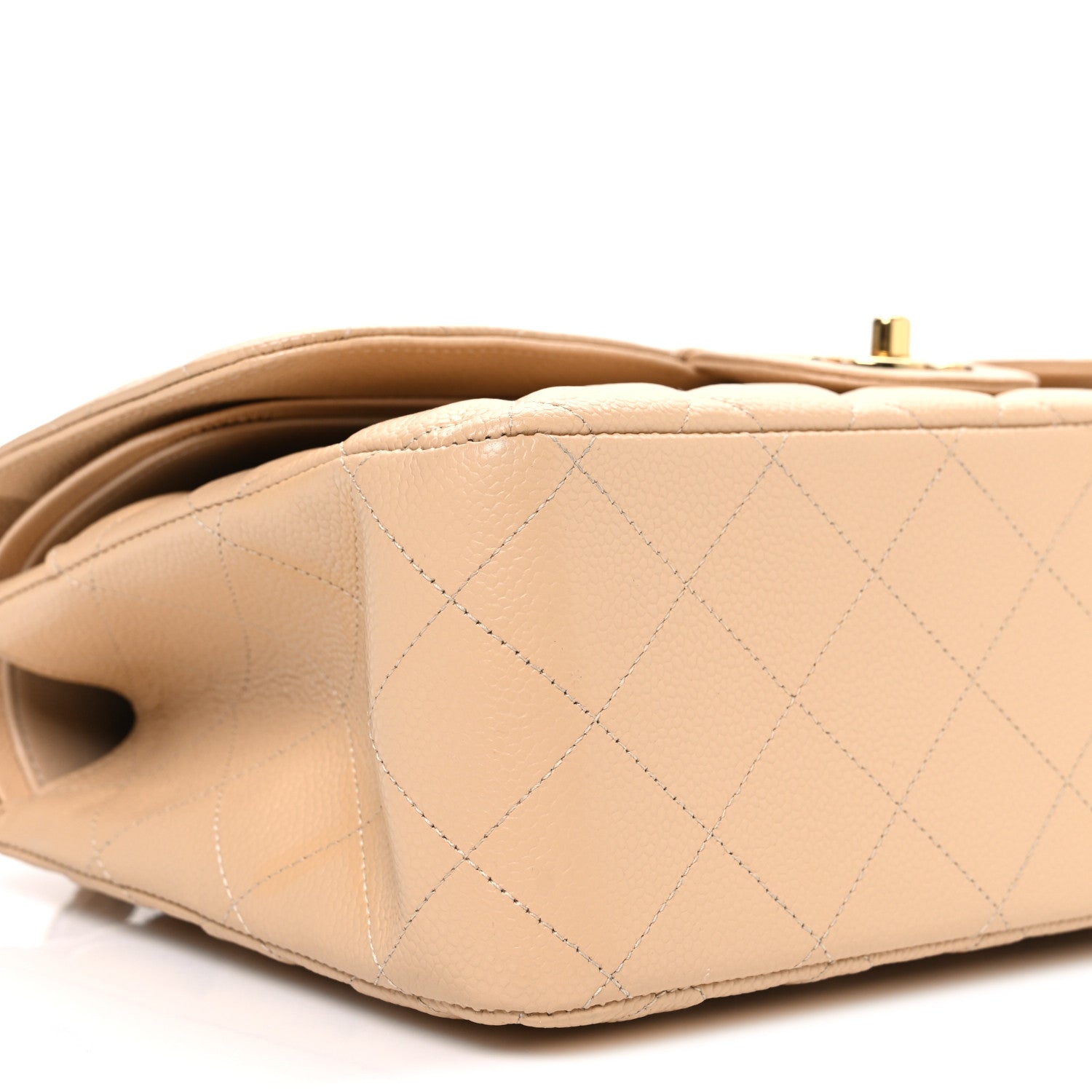 Chanel Caviar Quilted Jumbo Double Flap Beige 8 of 9