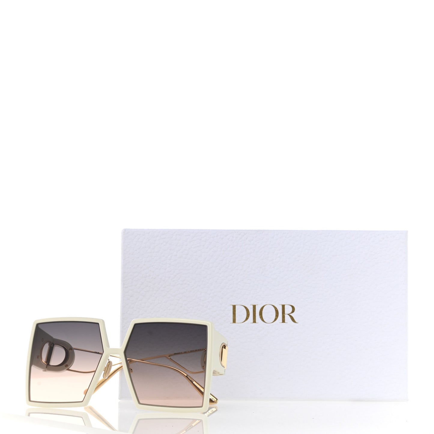 Square 30 Montaigne Sunglasses White