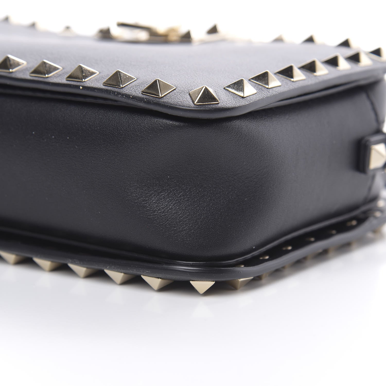 Valentino Garavani Vitello Rockstud Flip Lock Camera Crossbody Bag Black 9 of 10
