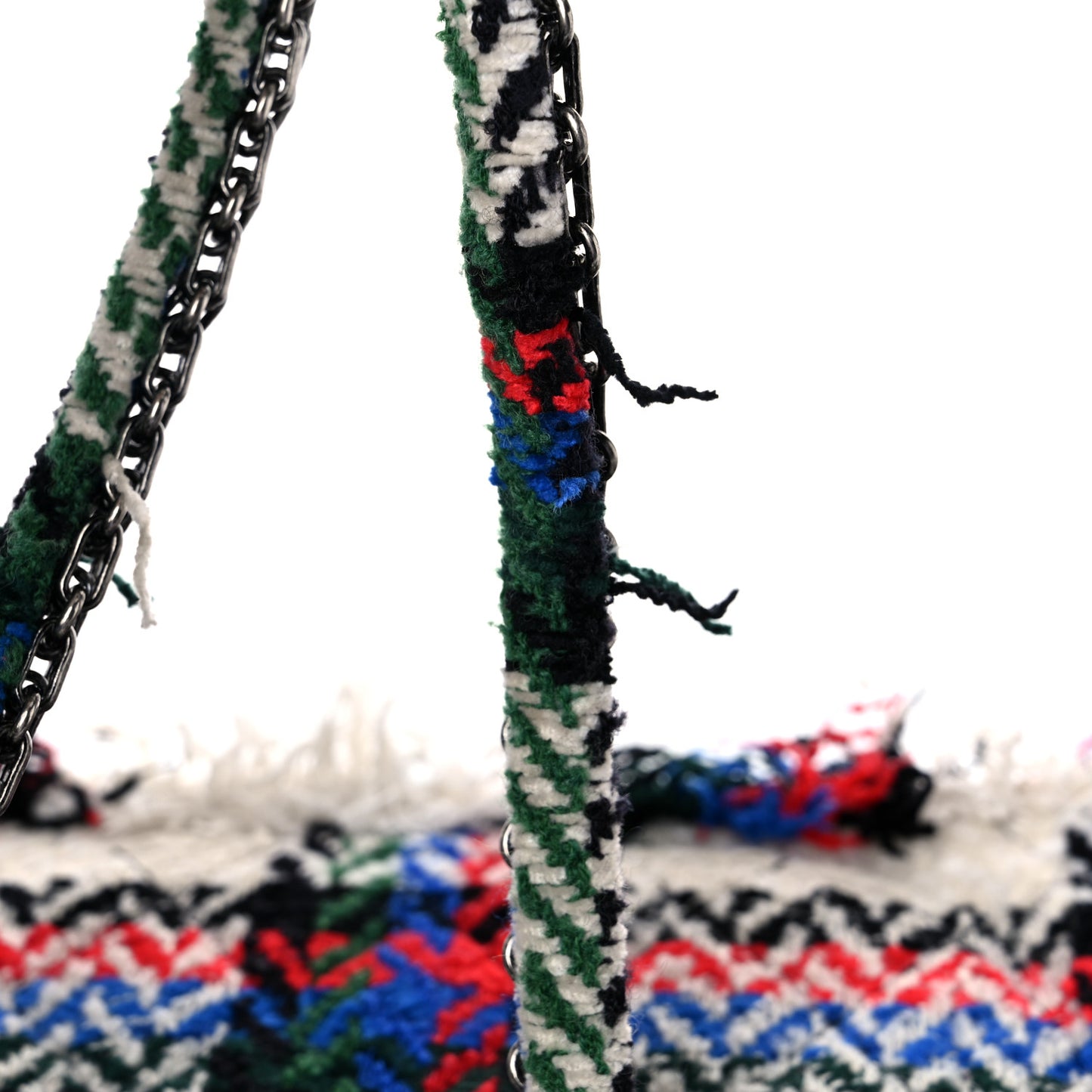 Tweed Quilted Embellished 2.55 Reissue 225 Flap White Multicolor