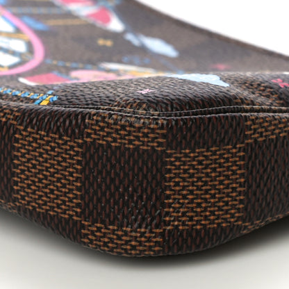 Louis Vuitton Damier Ebene 2020 Christmas Animation Big Wheel Mini Pochette Accessories Rose Ballerine 10 of 10