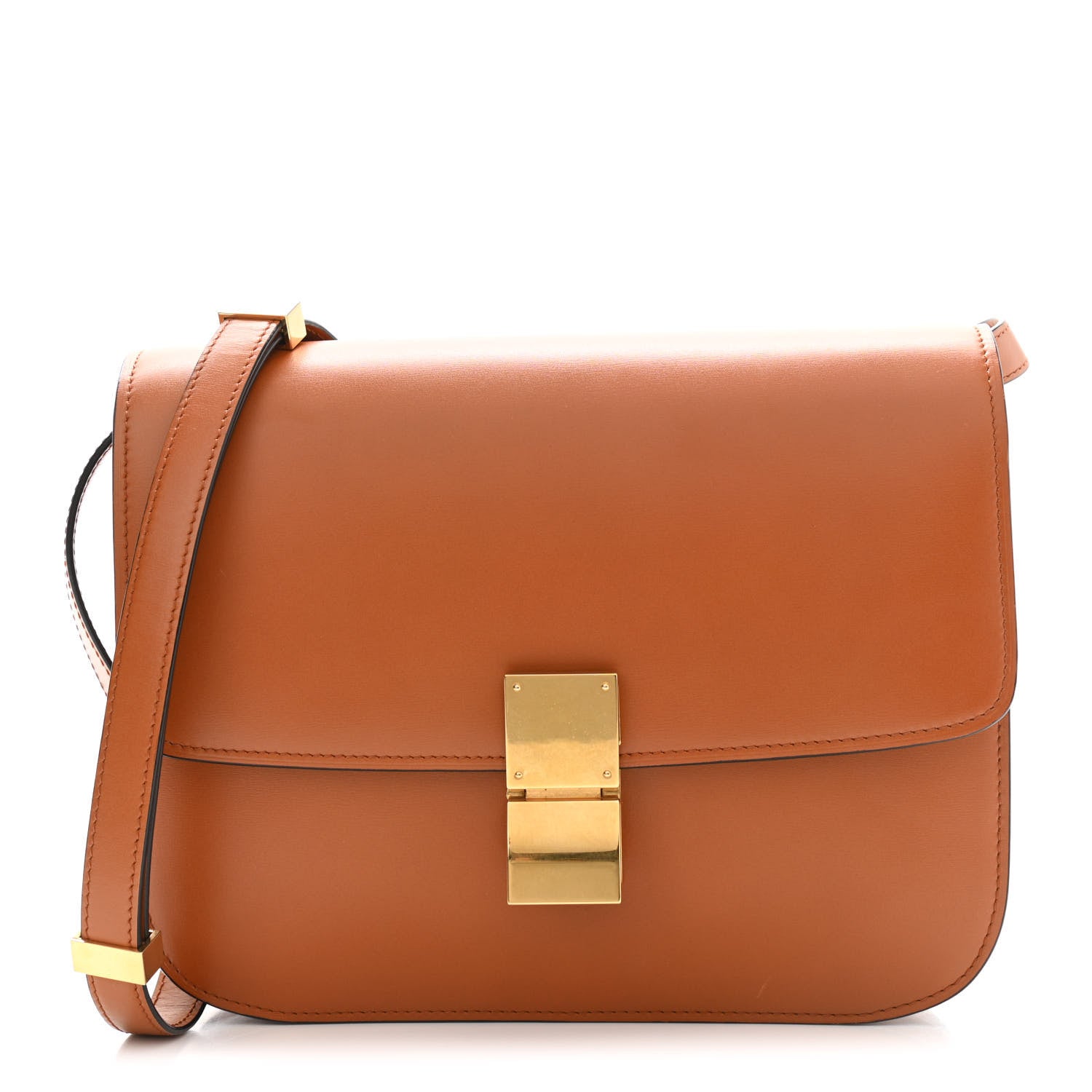 Celine Box Calfskin Medium Classic Box Flap Bag Chestnut 1 of 13