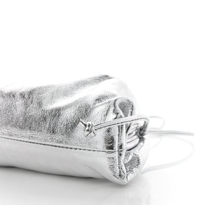 Bottega Veneta Metallic Calfskin The Mini Pouch Silver 10 of 10