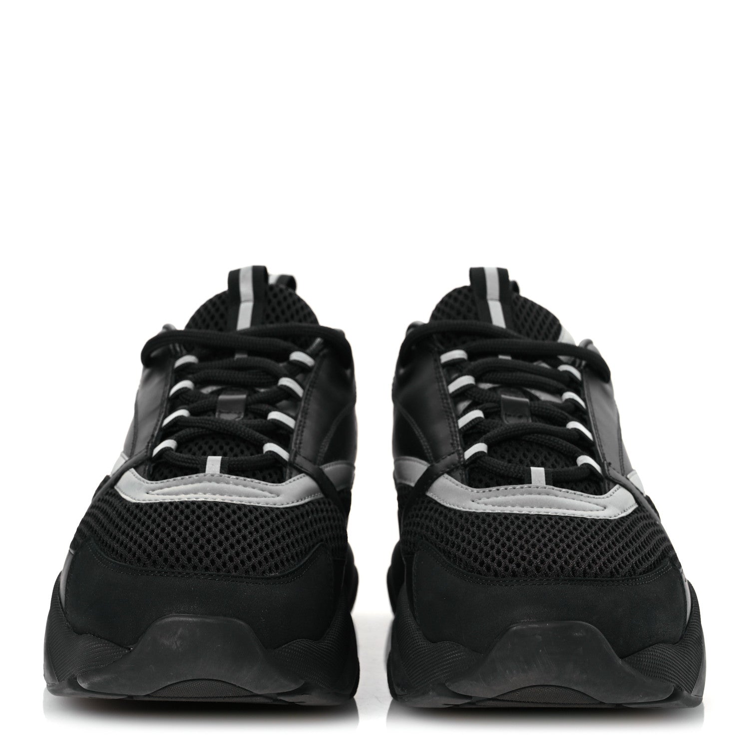 Christian Dior Technical Mesh Calfskin Mens B22 Sneakers 46 Black 3 of 14