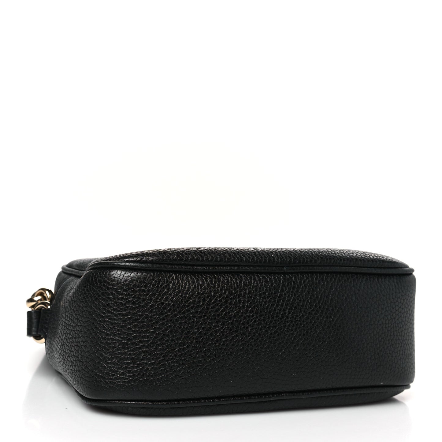 Pebbled Calfskin Small Soho Disco Bag Black