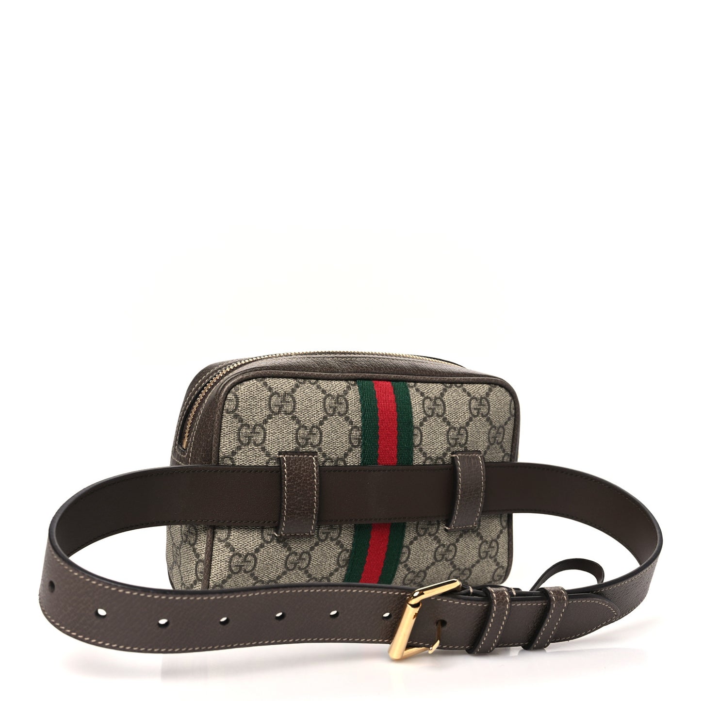 GG Supreme Monogram Small Ophidia Belt Bag 65 26 Dark Brown
