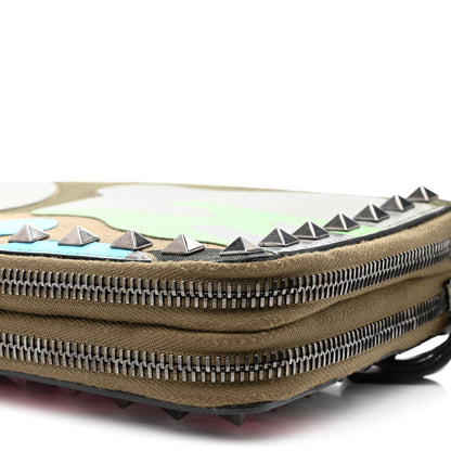 Valentino Garavani Nappa Canvas Camouflage Rockstud Top Handle Travel Wallet Multicolor 9 of 11