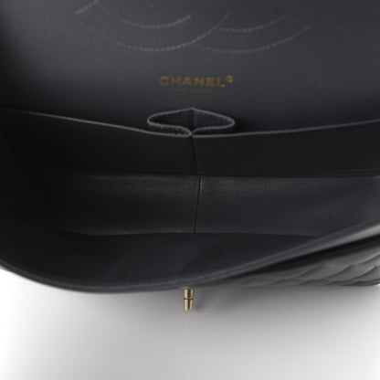 Chanel Lambskin Quilted Jumbo Double Flap Charcoal Grey 5 of 10