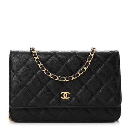 Chanel Caviar Quilted Wallet on Chain WOC Black 1 of 12