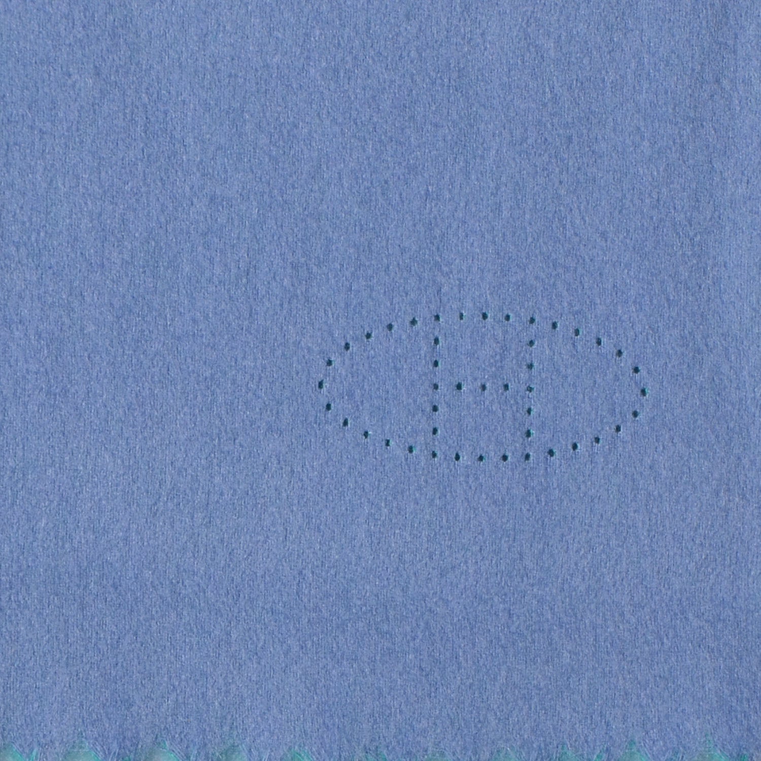 Hermes Cashmere Reversible Evelyne Scarf Bleu Ciel and Vert Menthe 1 of 6