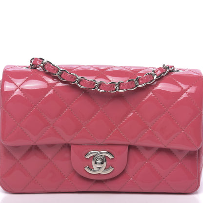 Chanel Patent Quilted Mini Rectangular Flap Fuchsia 8 of 11