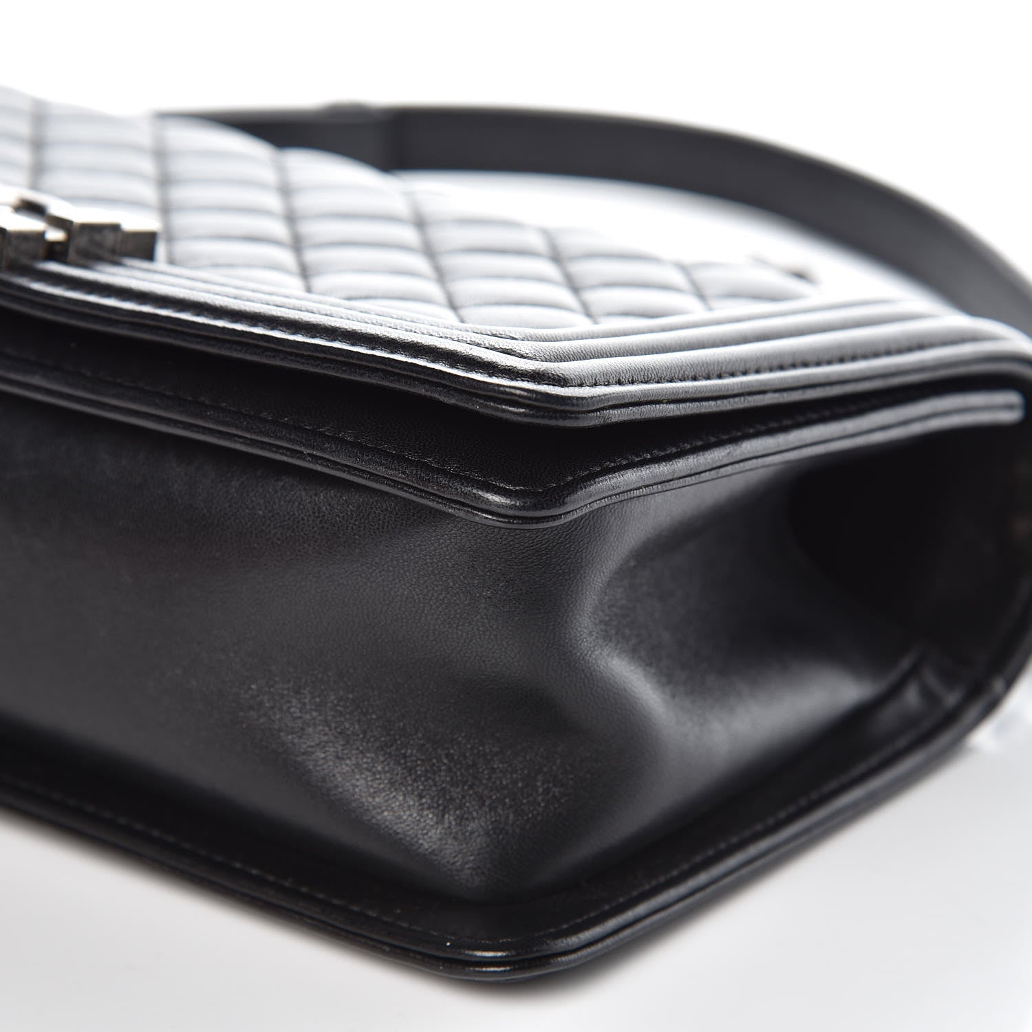 Chanel Lambskin Quilted Medium Boy Flap Black 14 of 15